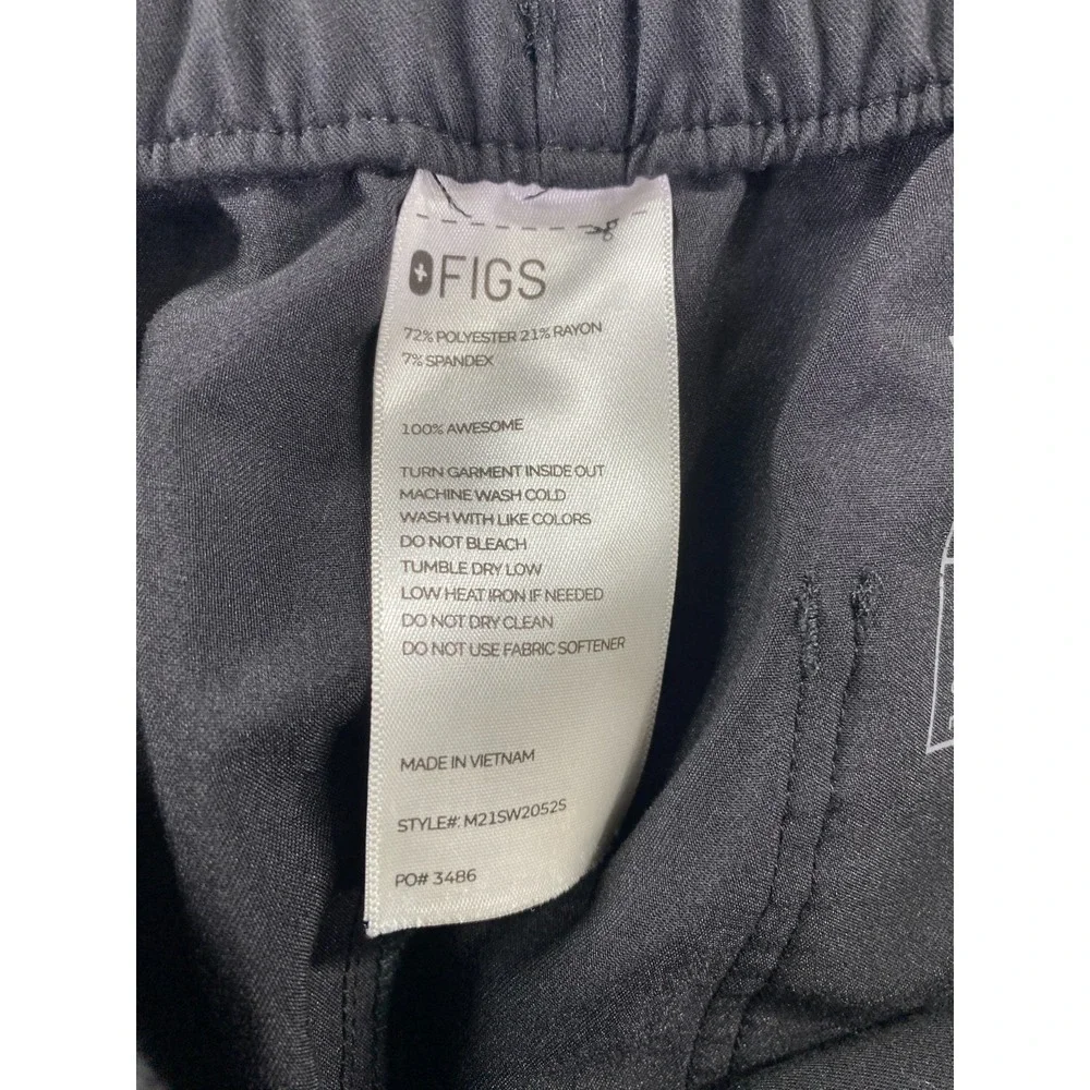 Figs Men's Cario Cargo Black Scrub Pants Size L/S Medical Nursing Healthcare